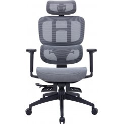 Крісло офісне OfficePro Skyline Footrest OC750 (OC750-B-DG-DG) Black/Dark Gray