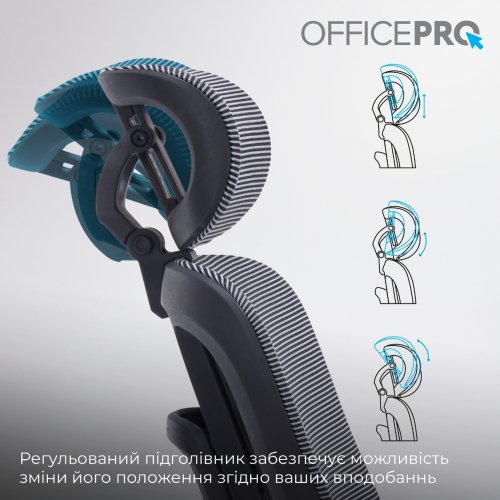 Крісло офісне OfficePro Skyline Footrest OC750 (OC750-B-DG-DG) Black/Dark Gray купити в Україні: Київ, Львів, Хмельницький, Тернопіль, Івано-Франківськ | Низька ціна, відгуки, характеристики від TELEMART фото