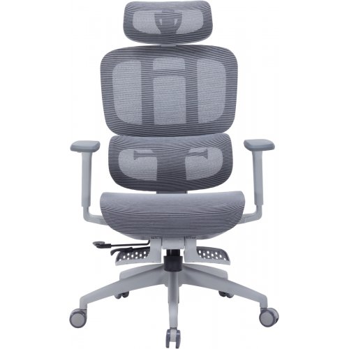 Крісло офісне OfficePro Skyline Footrest OC750 (OC750-G-DG-DG) Gray/Dark Gray купити в Україні: Київ, Львів, Хмельницький, Тернопіль, Івано-Франківськ | Низька ціна, відгуки, характеристики від TELEMART фото