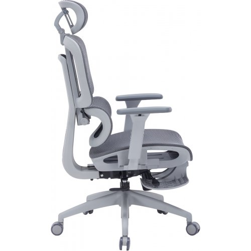 Крісло офісне OfficePro Skyline Footrest OC750 (OC750-G-DG-DG) Gray/Dark Gray купити в Україні: Київ, Львів, Хмельницький, Тернопіль, Івано-Франківськ | Низька ціна, відгуки, характеристики від TELEMART фото