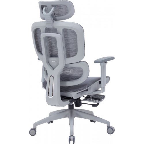 Крісло офісне OfficePro Skyline Footrest OC750 (OC750-G-DG-DG) Gray/Dark Gray купити в Україні: Київ, Львів, Хмельницький, Тернопіль, Івано-Франківськ | Низька ціна, відгуки, характеристики від TELEMART фото