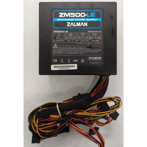 Блок живлення Zalman LE 500W (ZM500-LE) (Відновлено продавцем, 857796) купити в Україні: Київ, Львів, Хмельницький, Тернопіль, Івано-Франківськ | Перевірка сумісності, низька ціна, відгуки, характеристики від TELEMART фото