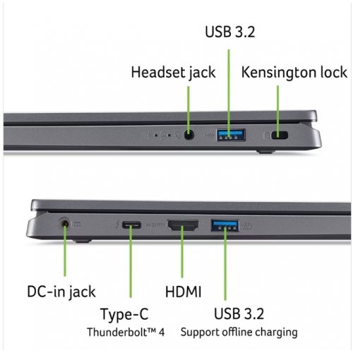 Ноутбук Acer Aspire 17 A17-51M (NX.J0JEU.003) Steel Gray купити в Україні: Київ, Львів, Хмельницький, Тернопіль, Івано-Франківськ | Низька ціна, відгуки, характеристики від TELEMART фото
