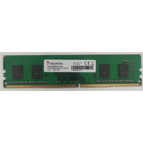 Озп ADATA DDR4 8GB 2666Mhz (AD4U266688G19-SGN) (Відновлено продавцем, 857948) купити в Україні: Київ, Львів, Хмельницький, Тернопіль, Івано-Франківськ | Перевірка сумісності, низька ціна, відгуки, характеристики від TELEMART фото