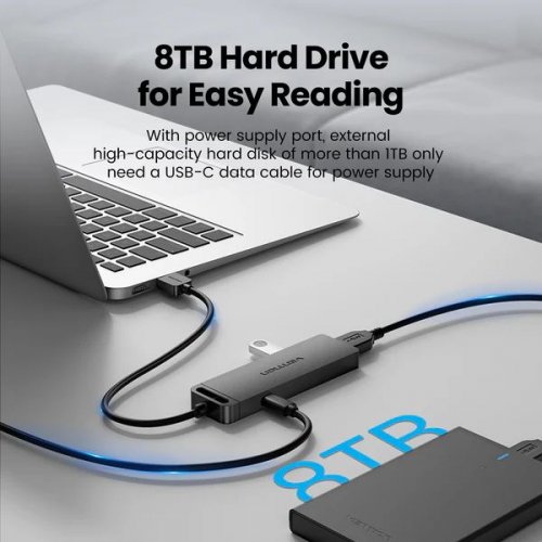 USB-хаб Vention USB 4 in 1 (CHLBB-SCB2) Black купити в Україні: Київ, Львів, Хмельницький, Тернопіль, Івано-Франківськ | Низька ціна, відгуки, характеристики від TELEMART фото