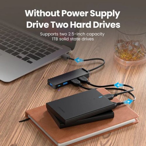 USB-хаб Vention USB 4 in 1 (CHLBB-SCB2) Black купити в Україні: Київ, Львів, Хмельницький, Тернопіль, Івано-Франківськ | Низька ціна, відгуки, характеристики від TELEMART фото