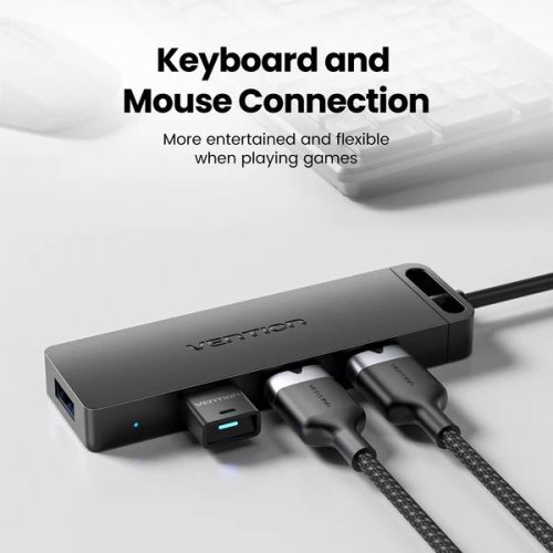USB-хаб Vention USB 4 in 1 (CHLBB-SCB2) Black купити в Україні: Київ, Львів, Хмельницький, Тернопіль, Івано-Франківськ | Низька ціна, відгуки, характеристики від TELEMART фото