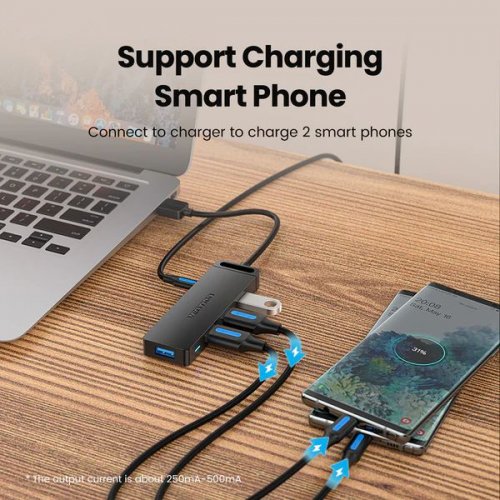 USB-хаб Vention USB 4 in 1 (CHLBB-SCB2) Black купити в Україні: Київ, Львів, Хмельницький, Тернопіль, Івано-Франківськ | Низька ціна, відгуки, характеристики від TELEMART фото