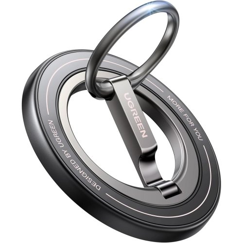 Ugreen LP945 Magnetic Phone Ring Holder (65819) Black купити в Україні: Київ, Львів, Хмельницький, Тернопіль, Івано-Франківськ | Низька ціна, відгуки, характеристики від TELEMART фото