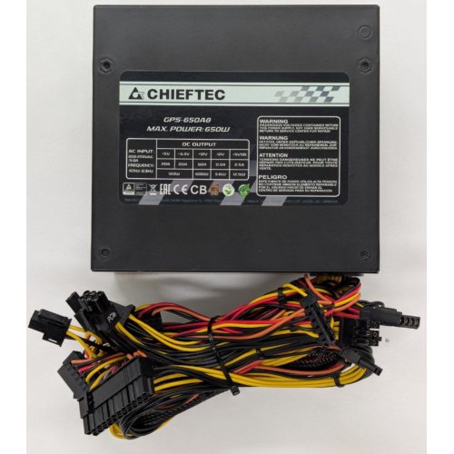 Блок живлення CHIEFTEC Smart 650W (GPS-650A8) (Відновлено продавцем, 857991) купити в Україні: Київ, Львів, Хмельницький, Тернопіль, Івано-Франківськ | Перевірка сумісності, низька ціна, відгуки, характеристики від TELEMART фото