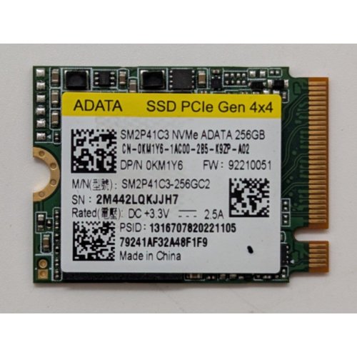 Ssd-диск ADATA 256GB M.2 (2230 PCI-E) (SM2P41C3-256GC2) (Відновлено продавцем, 857997) купити в Україні: Київ, Львів, Хмельницький, Тернопіль, Івано-Франківськ | Перевірка сумісності, низька ціна, відгуки, характеристики від TELEMART фото