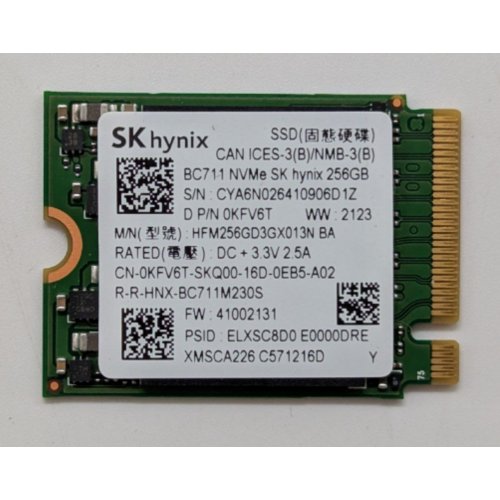 Ssd-диск SK Hynix BC711 256GB M.2 (2230 PCIE) (HFM256GD3GX013N) (Відновлено продавцем, 857999) купити в Україні: Київ, Львів, Хмельницький, Тернопіль, Івано-Франківськ | Перевірка сумісності, низька ціна, відгуки, характеристики від TELEMART фото