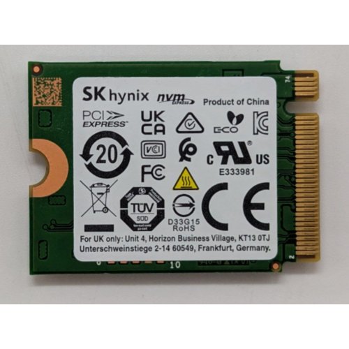 Ssd-диск SK Hynix BC711 256GB M.2 (2230 PCIE) (HFM256GD3GX013N) (Відновлено продавцем, 857999) купити в Україні: Київ, Львів, Хмельницький, Тернопіль, Івано-Франківськ | Перевірка сумісності, низька ціна, відгуки, характеристики від TELEMART фото