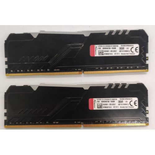 Озп HyperX DDR4 16GB (2x8GB) 2400Mhz Fury RGB (HX424C15FB3AK2/16) (Відновлено продавцем, 858051) купити в Україні: Київ, Львів, Хмельницький, Тернопіль, Івано-Франківськ | Перевірка сумісності, низька ціна, відгуки, характеристики від TELEMART фото