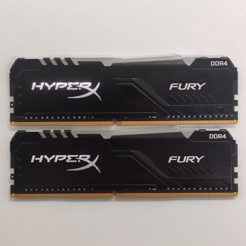 Озу HyperX DDR4 16GB (2x8GB) 2400Mhz Fury RGB (HX424C15FB3AK2/16) (Восстановлено продавцом, 858053) купить в Украине: Киев, Днепр, Харьков, Одесса  | Проверка совместимости, низкая цена, отзывы, характеристики от TELEMART фото