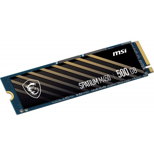 Уцінка ssd-диск MSI SPATIUM M450 3D NAND TLC 500GB M.2 (2280 PCI-E) (S78-440K220-P83) (Розкрита упаковка, 858208) купити в Україні: Київ, Львів, Хмельницький, Тернопіль, Івано-Франківськ | Перевірка сумісності, низька ціна, відгуки, характеристики від TELEMART фото