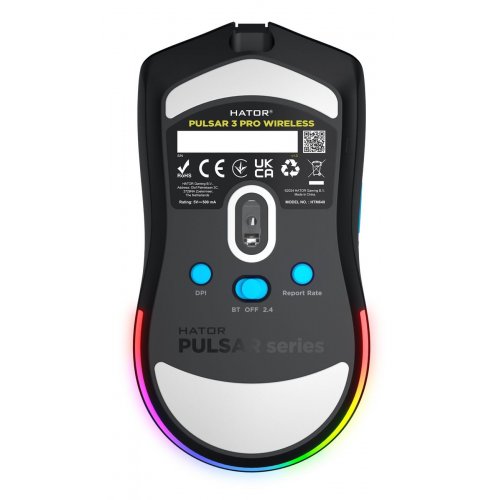 Уценка мышка HATOR Pulsar 3 Pro Wireless (HTM640) Black (Вскрытая упаковка, 858209) купить в Украине: Киев, Днепр, Харьков, Одесса  | Низкая цена, отзывы, характеристики от TELEMART фото