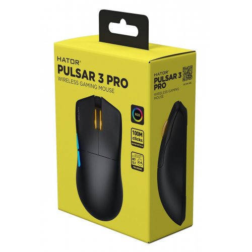 Уценка мышка HATOR Pulsar 3 Pro Wireless (HTM640) Black (Вскрытая упаковка, 858209) купить в Украине: Киев, Днепр, Харьков, Одесса  | Низкая цена, отзывы, характеристики от TELEMART фото