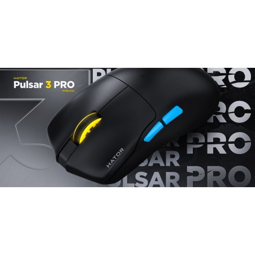 Уценка мышка HATOR Pulsar 3 Pro Wireless (HTM640) Black (Вскрытая упаковка, 858209) купить в Украине: Киев, Днепр, Харьков, Одесса  | Низкая цена, отзывы, характеристики от TELEMART фото