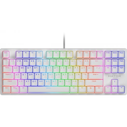 Уцінка клавіатура HATOR Rockfall 2 TKL Mecha Orange (HTK-521) White (Розкрита упаковка, 858220) купити в Україні: Київ, Львів, Хмельницький, Тернопіль, Івано-Франківськ | Низька ціна, відгуки, характеристики від TELEMART фото