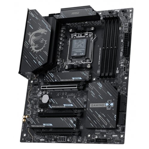 Уценка материнская плата MSI X870E GAMING PLUS WIFI (sAM5, AMD X870E) (Вскрытая упаковка, 858225) купить в Украине: Киев, Днепр, Харьков, Одесса  | Проверка совместимости, низкая цена, отзывы, характеристики от TELEMART фото