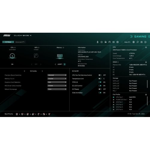 Уценка материнская плата MSI X870E GAMING PLUS WIFI (sAM5, AMD X870E) (Вскрытая упаковка, 858225) купить в Украине: Киев, Днепр, Харьков, Одесса  | Проверка совместимости, низкая цена, отзывы, характеристики от TELEMART фото
