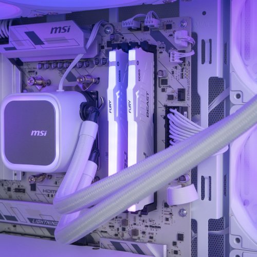Компьютер Dragon Lucky Lumen Powered_by MSI (RTX5080 + R7 7700) White купить в Украине: Киев, Днепр, Харьков, Одесса  | Низкая цена, отзывы, характеристики от TELEMART фото