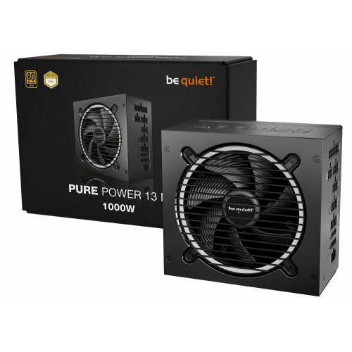 Уценка блок питания Be Quiet! Pure Power 13 M 1000W (BP028EU) (Вскрытая упаковка, 858229) купить в Украине: Киев, Днепр, Харьков, Одесса  | Проверка совместимости, низкая цена, отзывы, характеристики от TELEMART фото