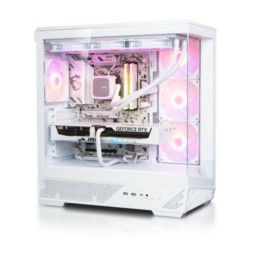 Компьютер Dragon Lucky Lumen Powered_by MSI (RTX5080 + R7 7800X3D) White купить в Украине: Киев, Днепр, Харьков, Одесса  | Низкая цена, отзывы, характеристики от TELEMART фото