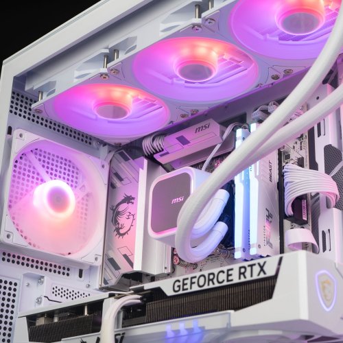 Компьютер Dragon Lucky Lumen Powered_by MSI (RTX5080 + R7 7800X3D) White купить в Украине: Киев, Днепр, Харьков, Одесса  | Низкая цена, отзывы, характеристики от TELEMART фото