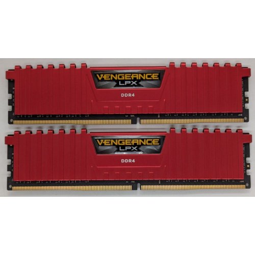 Озу Corsair DDR4 32GB (2x16GB) 3600Mhz Vengeance LPX Red (CMK32GX4M2D3600C18R) (Восстановлено продавцом, 858305) купить в Украине: Киев, Днепр, Харьков, Одесса  | Проверка совместимости, низкая цена, отзывы, характеристики от TELEMART фото