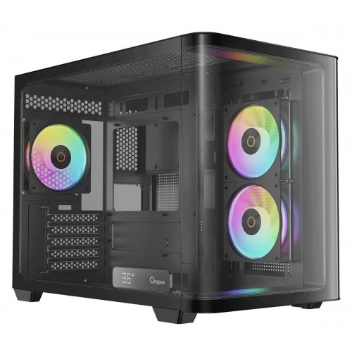 Корпус Ocypus Iota C50 Curve ARGB Tempered Glass без БП (IOTA-C50-BKD300CD-GL) Black купить в Украине: Киев, Днепр, Харьков, Одесса  | Проверка совместимости, низкая цена, отзывы, характеристики от TELEMART фото