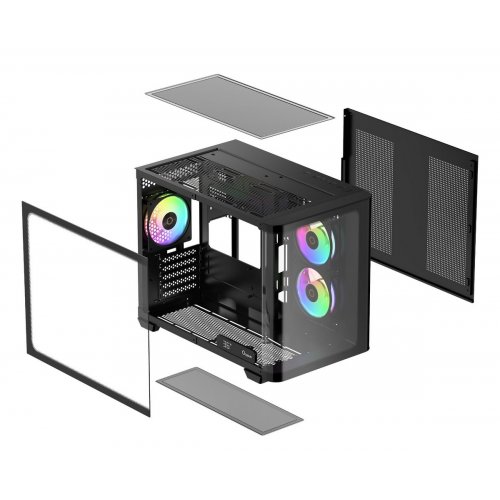 Корпус Ocypus Iota C50 Curve ARGB Tempered Glass без БП (IOTA-C50-BKD300CD-GL) Black купить в Украине: Киев, Днепр, Харьков, Одесса  | Проверка совместимости, низкая цена, отзывы, характеристики от TELEMART фото