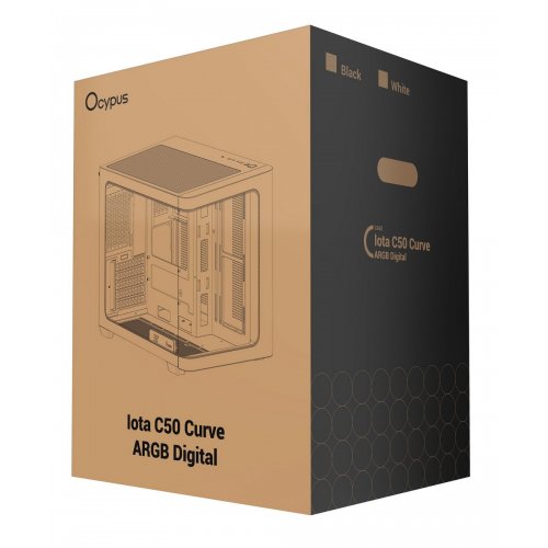 Корпус Ocypus Iota C50 Curve ARGB Tempered Glass без БП (IOTA-C50-BKD300CD-GL) Black купить в Украине: Киев, Днепр, Харьков, Одесса  | Проверка совместимости, низкая цена, отзывы, характеристики от TELEMART фото
