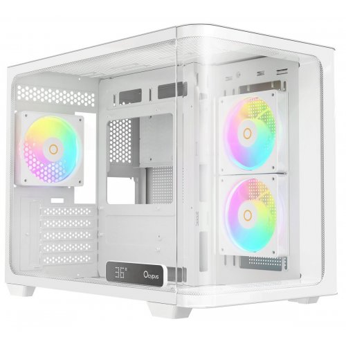 Корпус Ocypus Iota C50 Curve ARGB Tempered Glass без БП (IOTA-C50-WHD300CD-GL) White купить в Украине: Киев, Днепр, Харьков, Одесса  | Проверка совместимости, низкая цена, отзывы, характеристики от TELEMART фото