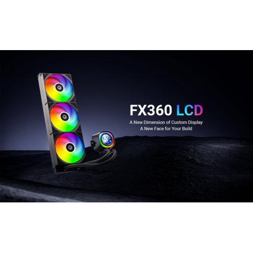Готовая СВО ID-Cooling FX360 LCD Black купить в Украине: Киев, Днепр, Харьков, Одесса  | Проверка совместимости, низкая цена, отзывы, характеристики от TELEMART фото