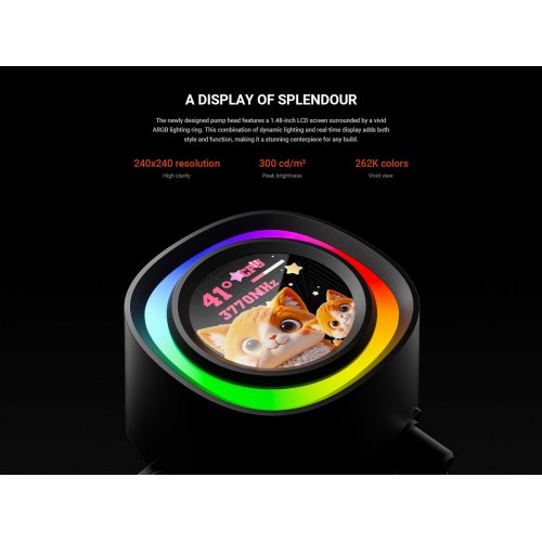 Готовая СВО ID-Cooling FX360 LCD Black купить в Украине: Киев, Днепр, Харьков, Одесса  | Проверка совместимости, низкая цена, отзывы, характеристики от TELEMART фото