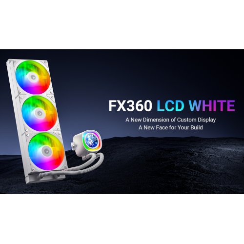 Готовая СВО ID-Cooling FX360 LCD White купить в Украине: Киев, Днепр, Харьков, Одесса  | Проверка совместимости, низкая цена, отзывы, характеристики от TELEMART фото