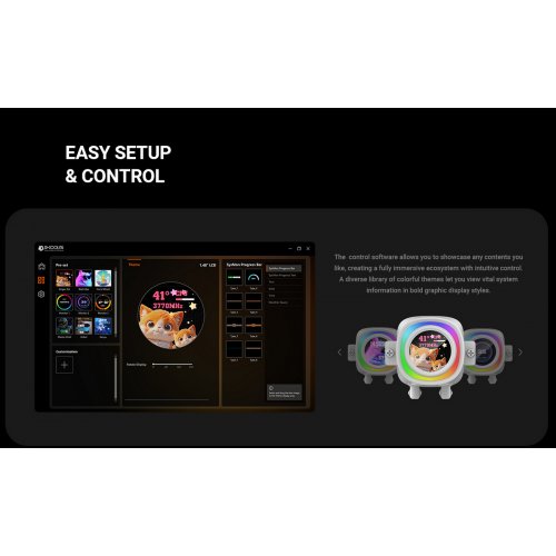 Готовая СВО ID-Cooling FX360 LCD White купить в Украине: Киев, Днепр, Харьков, Одесса  | Проверка совместимости, низкая цена, отзывы, характеристики от TELEMART фото