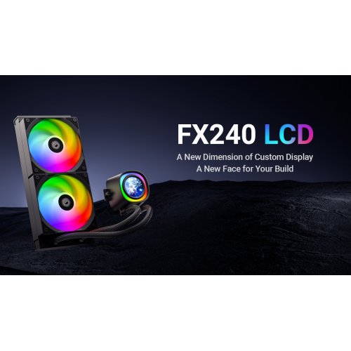 Готовая СВО ID-Cooling FX240 LCD Black купить в Украине: Киев, Днепр, Харьков, Одесса  | Проверка совместимости, низкая цена, отзывы, характеристики от TELEMART фото