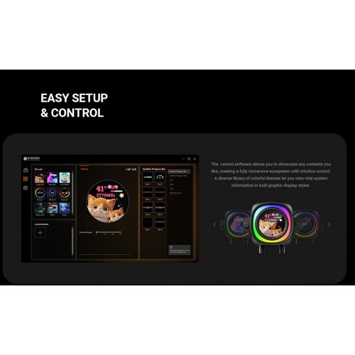 Готовая СВО ID-Cooling FX240 LCD Black купить в Украине: Киев, Днепр, Харьков, Одесса  | Проверка совместимости, низкая цена, отзывы, характеристики от TELEMART фото