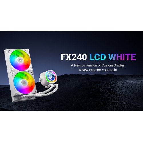 Готовая СВО ID-Cooling FX240 LCD White купить в Украине: Киев, Днепр, Харьков, Одесса  | Проверка совместимости, низкая цена, отзывы, характеристики от TELEMART фото
