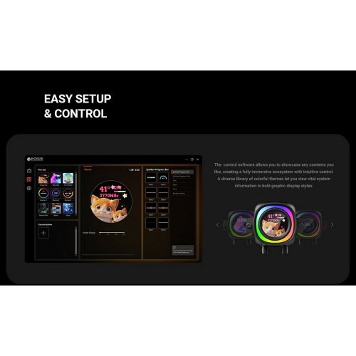 Готовая СВО ID-Cooling FX360 LCD PE Black купить в Украине: Киев, Днепр, Харьков, Одесса  | Проверка совместимости, низкая цена, отзывы, характеристики от TELEMART фото