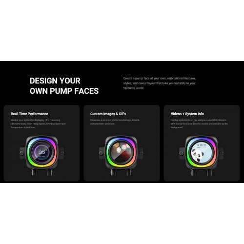 Готовая СВО ID-Cooling FX360 LCD PE Black купить в Украине: Киев, Днепр, Харьков, Одесса  | Проверка совместимости, низкая цена, отзывы, характеристики от TELEMART фото