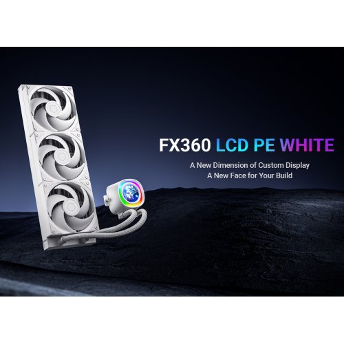Готовая СВО ID-Cooling FX360 LCD PE White купить в Украине: Киев, Днепр, Харьков, Одесса  | Проверка совместимости, низкая цена, отзывы, характеристики от TELEMART фото