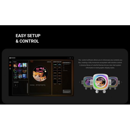 Готовая СВО ID-Cooling FX360 LCD PE White купить в Украине: Киев, Днепр, Харьков, Одесса  | Проверка совместимости, низкая цена, отзывы, характеристики от TELEMART фото