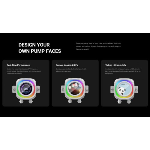 Готовая СВО ID-Cooling FX360 LCD PE White купить в Украине: Киев, Днепр, Харьков, Одесса  | Проверка совместимости, низкая цена, отзывы, характеристики от TELEMART фото