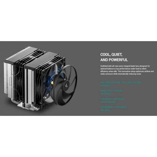 Кулер Deepcool AG620 G2 (R-AG620-BKNPMG2-G) Black купити в Україні: Київ, Львів, Хмельницький, Тернопіль, Івано-Франківськ | Перевірка сумісності, низька ціна, відгуки, характеристики від TELEMART фото