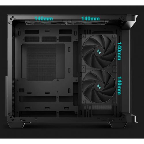 Корпус Deepcool CG530U 4F Tempered Glass без БП (R-CG530U-BKAGA4-G) Black купить в Украине: Киев, Днепр, Харьков, Одесса  | Проверка совместимости, низкая цена, отзывы, характеристики от TELEMART фото