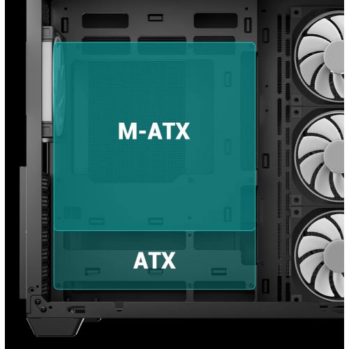 Корпус Deepcool CG530U 4F Tempered Glass без БП (R-CG530U-BKAGA4-G) Black купить в Украине: Киев, Днепр, Харьков, Одесса  | Проверка совместимости, низкая цена, отзывы, характеристики от TELEMART фото